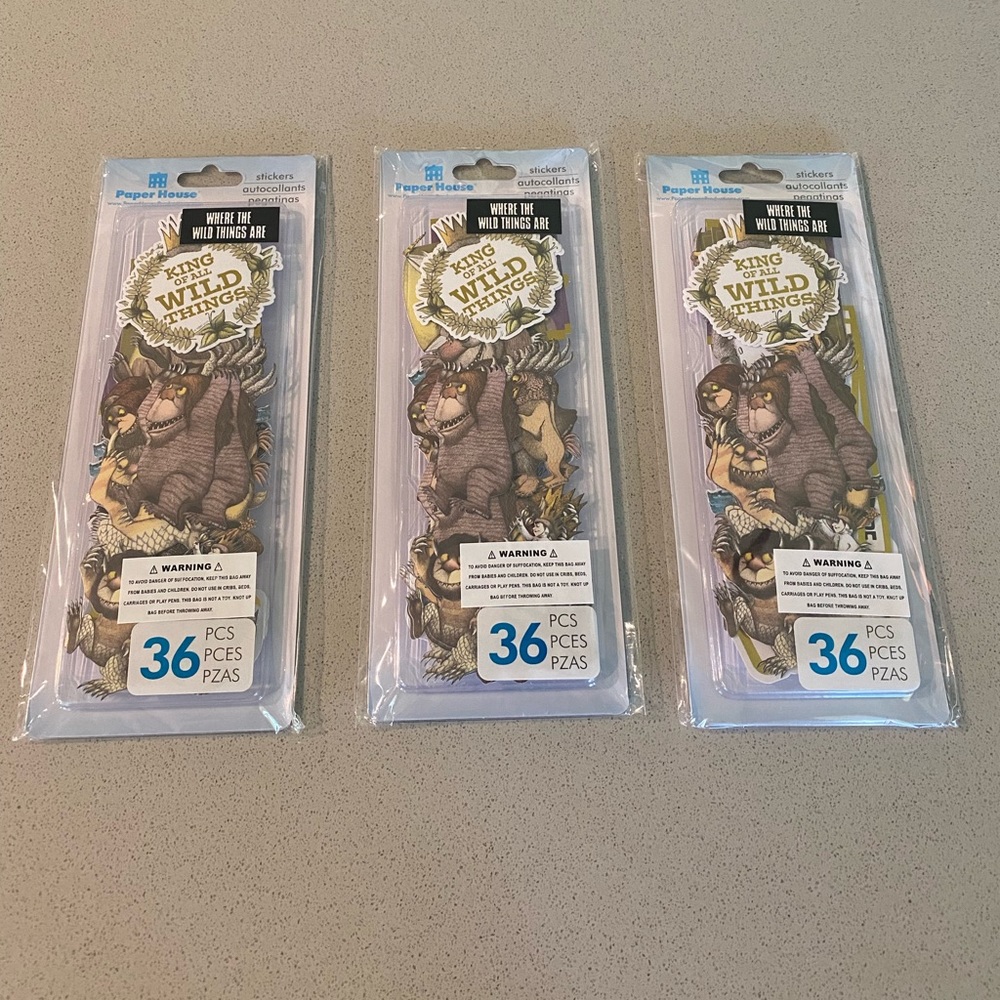 Where the Wild Things Are Stickers (2 pack available)